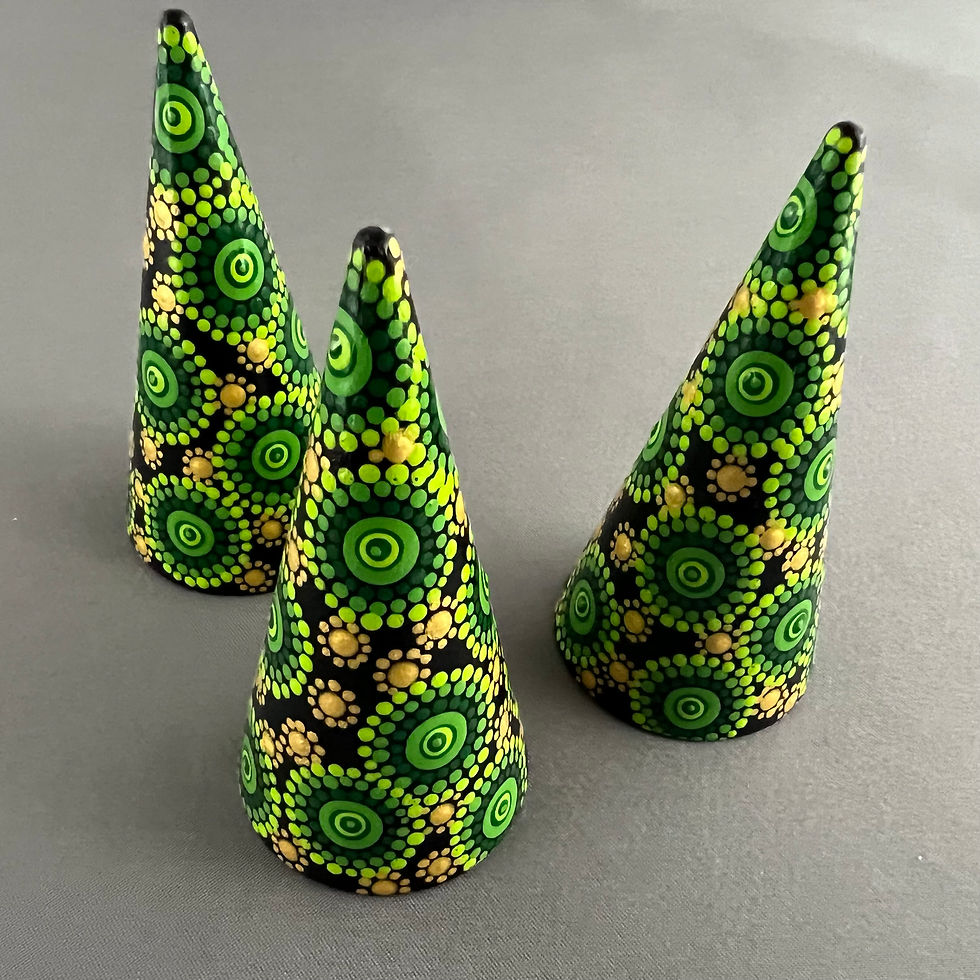 Thumbnail: Dot Painted Free Standing Tree Art Piece