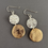 Thumbnail: Gold Porcelain with Granulated Disk Earrings