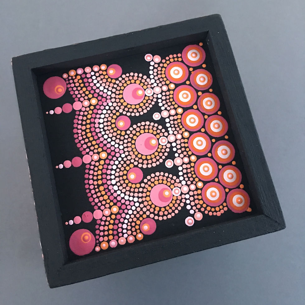 Thumbnail: Dot Painted Box with Drawer