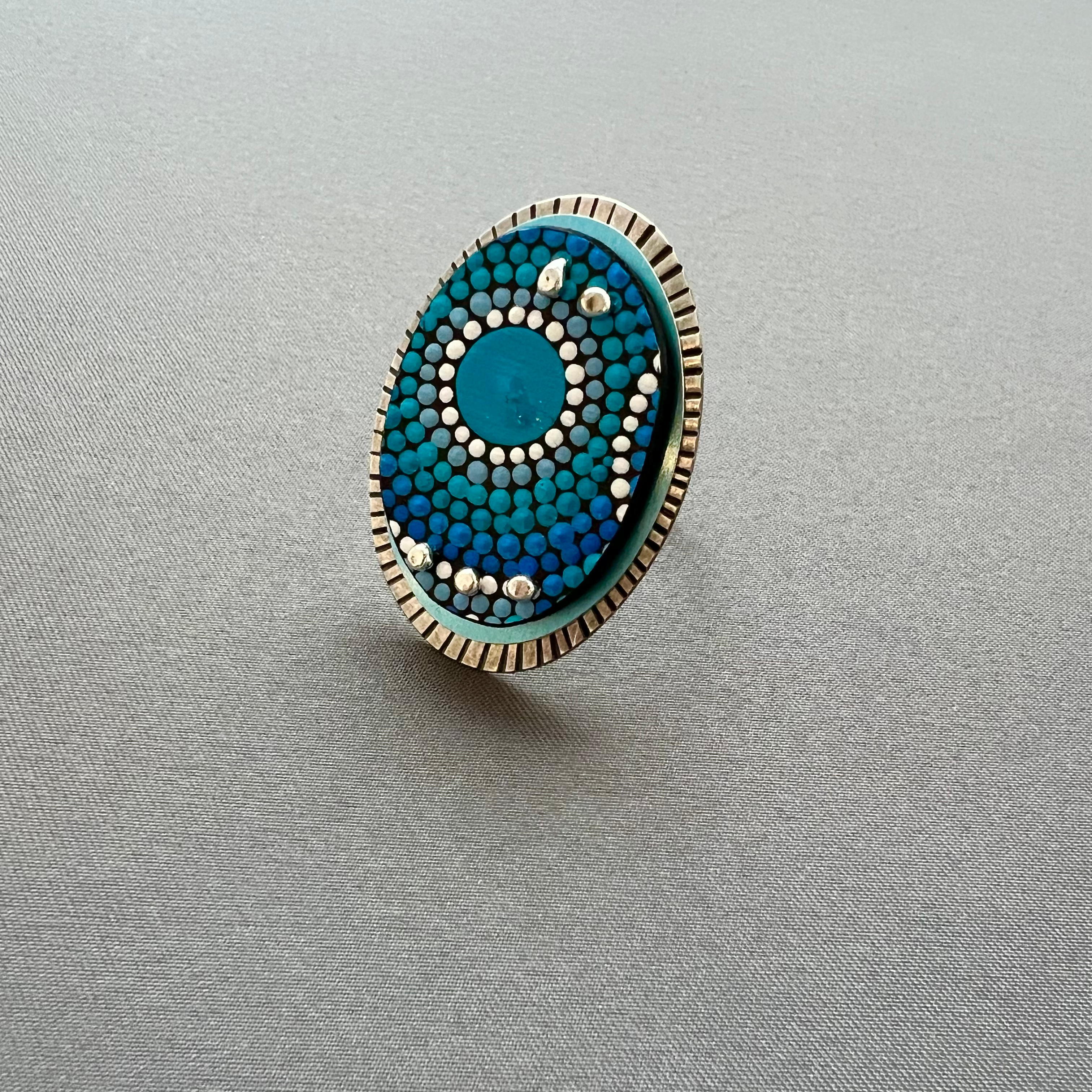 Dot Painted Wood Layered Ring A Day 2025 98/365 Waterway