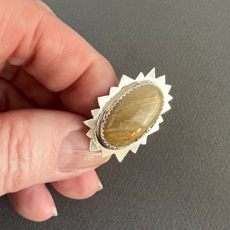 Thumbnail: Bezel Rutilated Quartz Ring A Day 2025 175/365 Sunburst