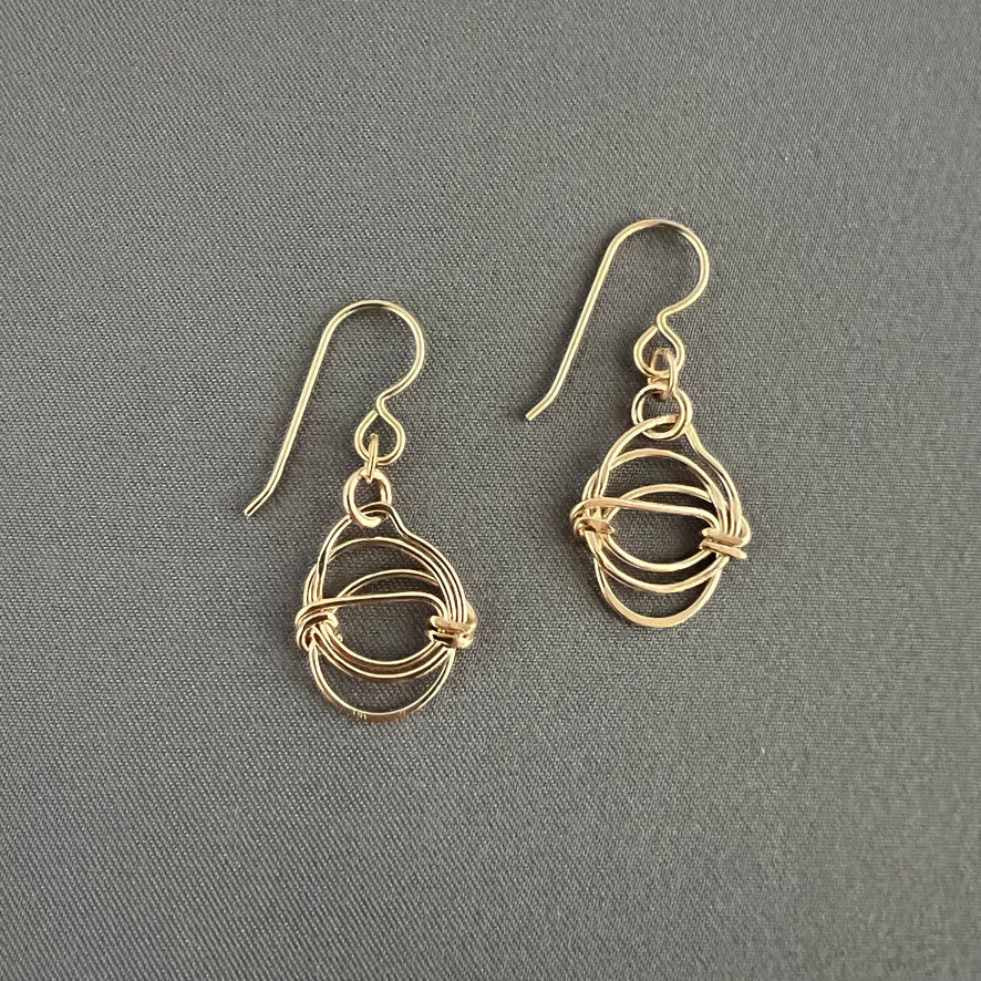 Yellow Gold Filled Link Earrings
