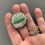Thumbnail: Caged Series Granulated Variscite Ring