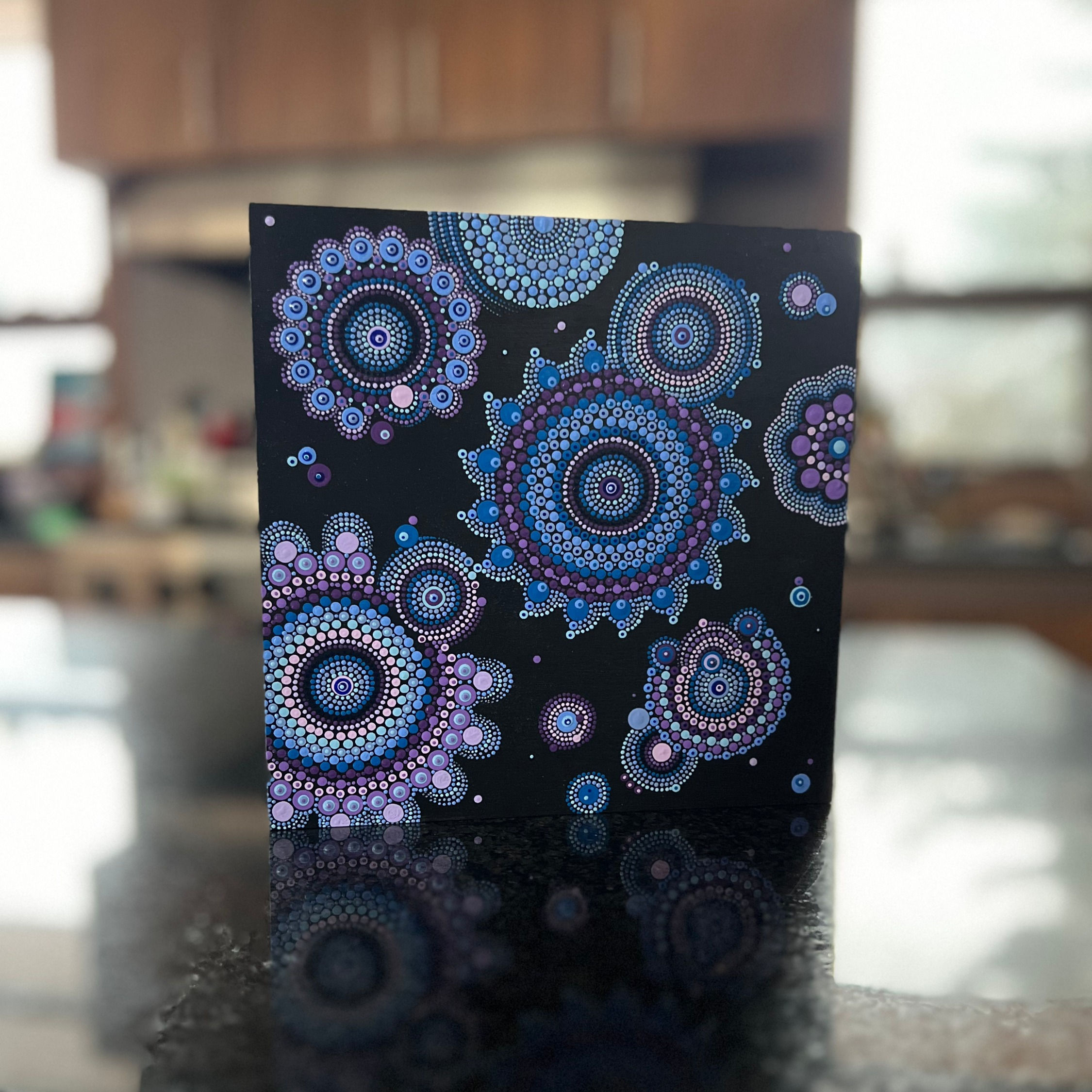 Dot Painting Free Standing Art Piece Sea Sprite