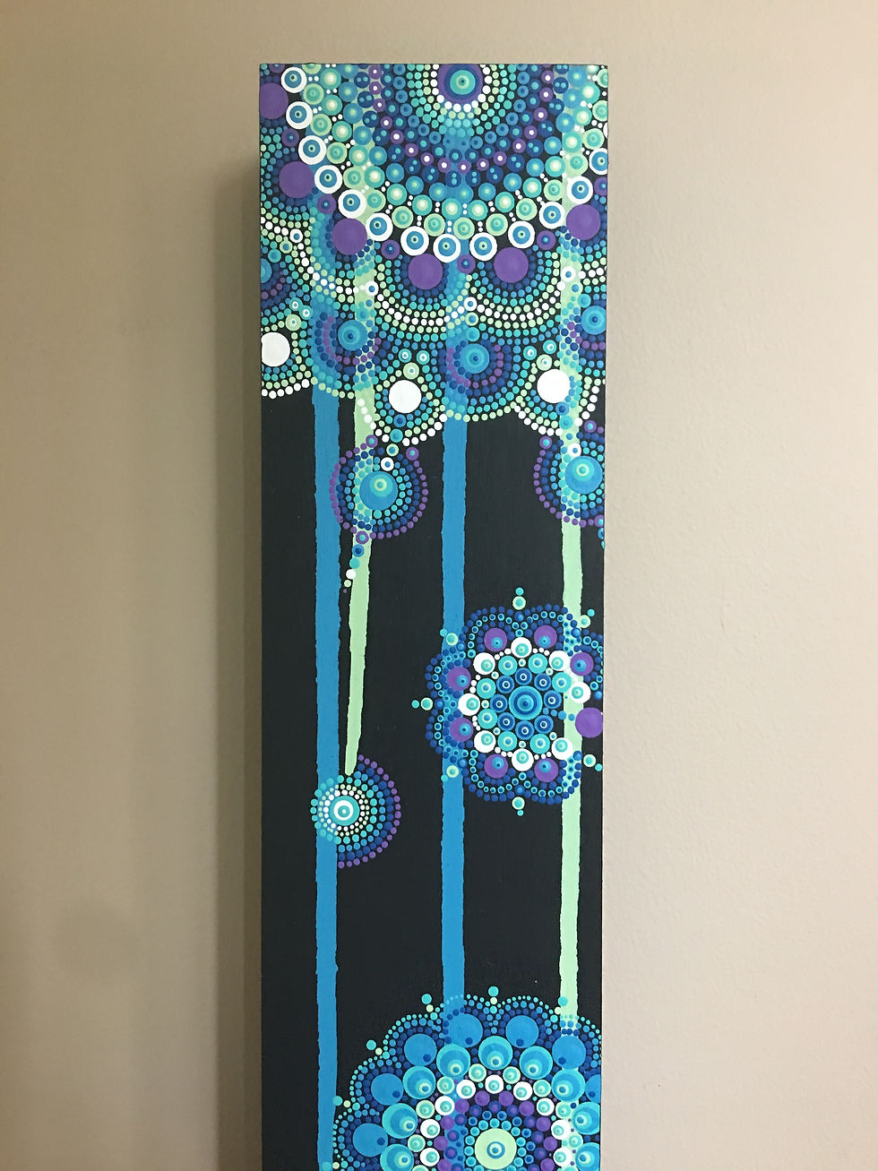 Thumbnail: Dot Painting Art Piece Head Above Water