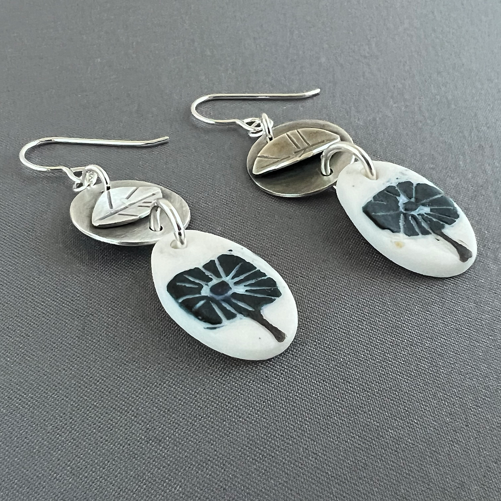 Thumbnail: Porcelain Floral Earrings