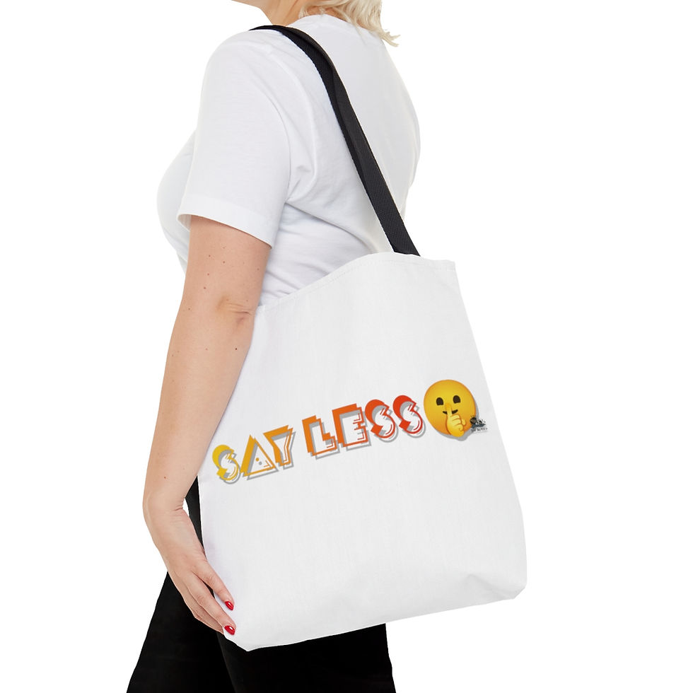 Miniatura: "Say Less" Tote Bag (AOP)
