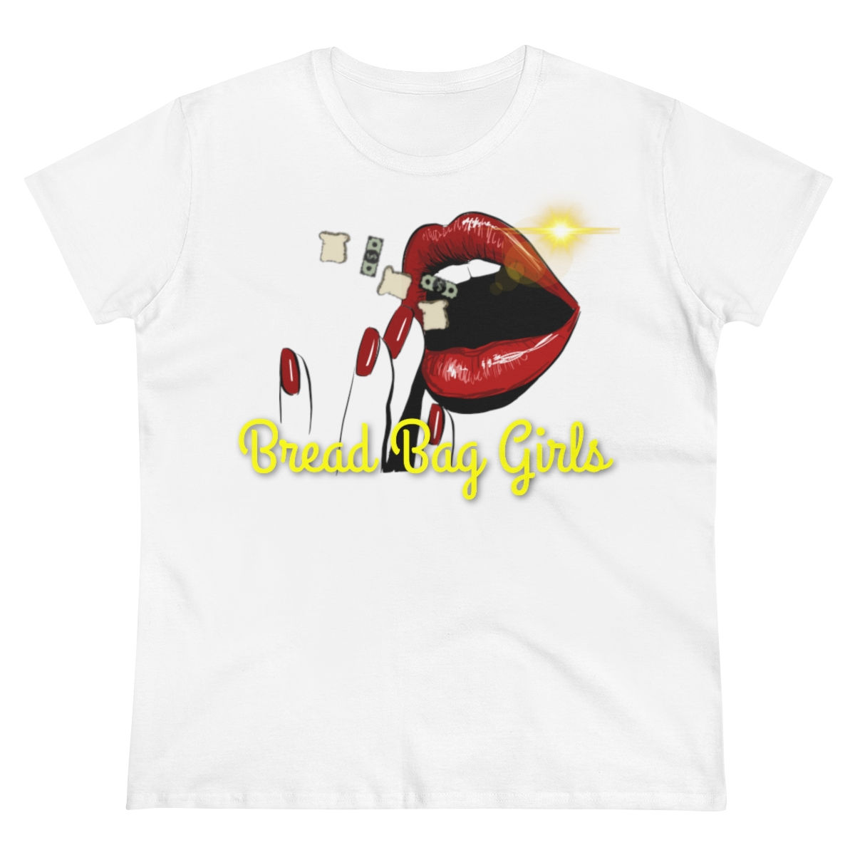 "Bread Bag Girls" Sem-Fitted Cotton Tee
