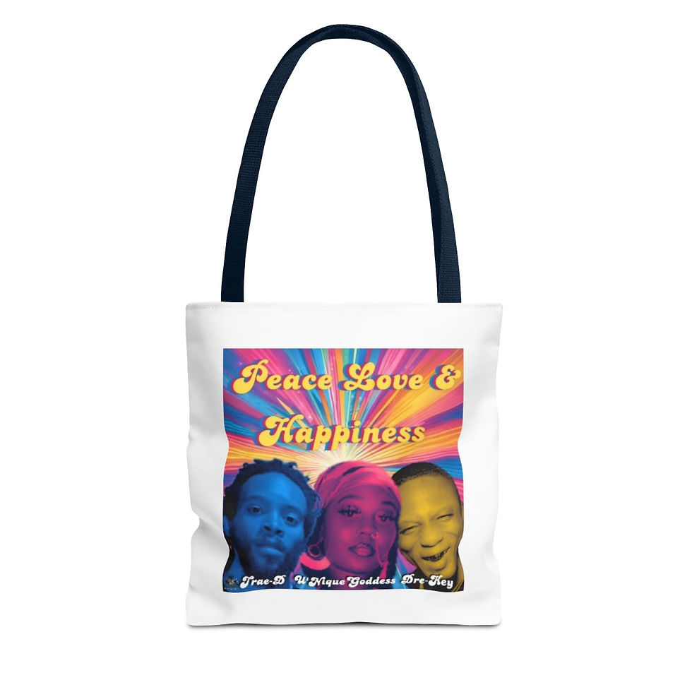 Miniatyrbild: Peace Love & HappinessTote Bag