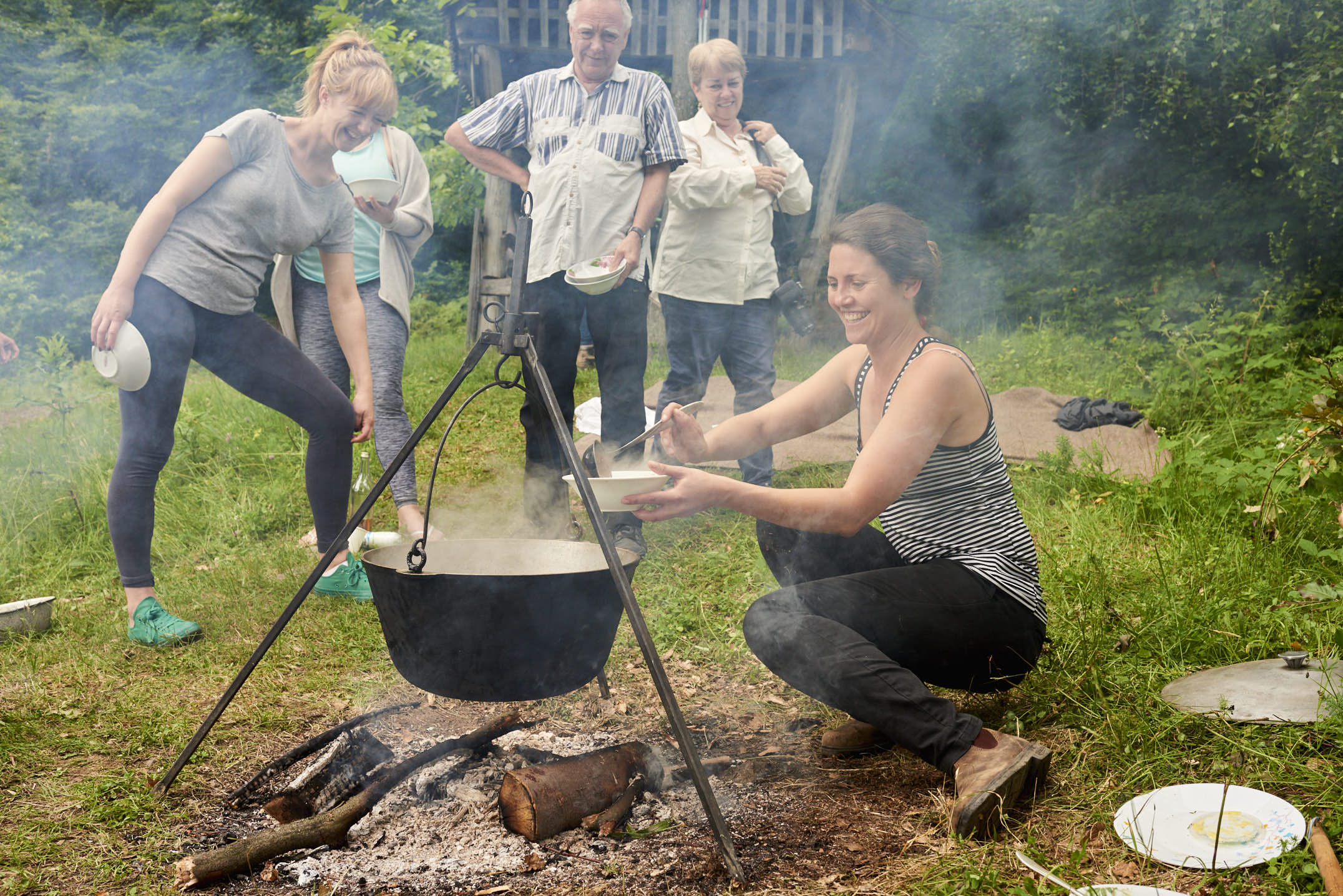 Openfire cooking in Transcarpathia