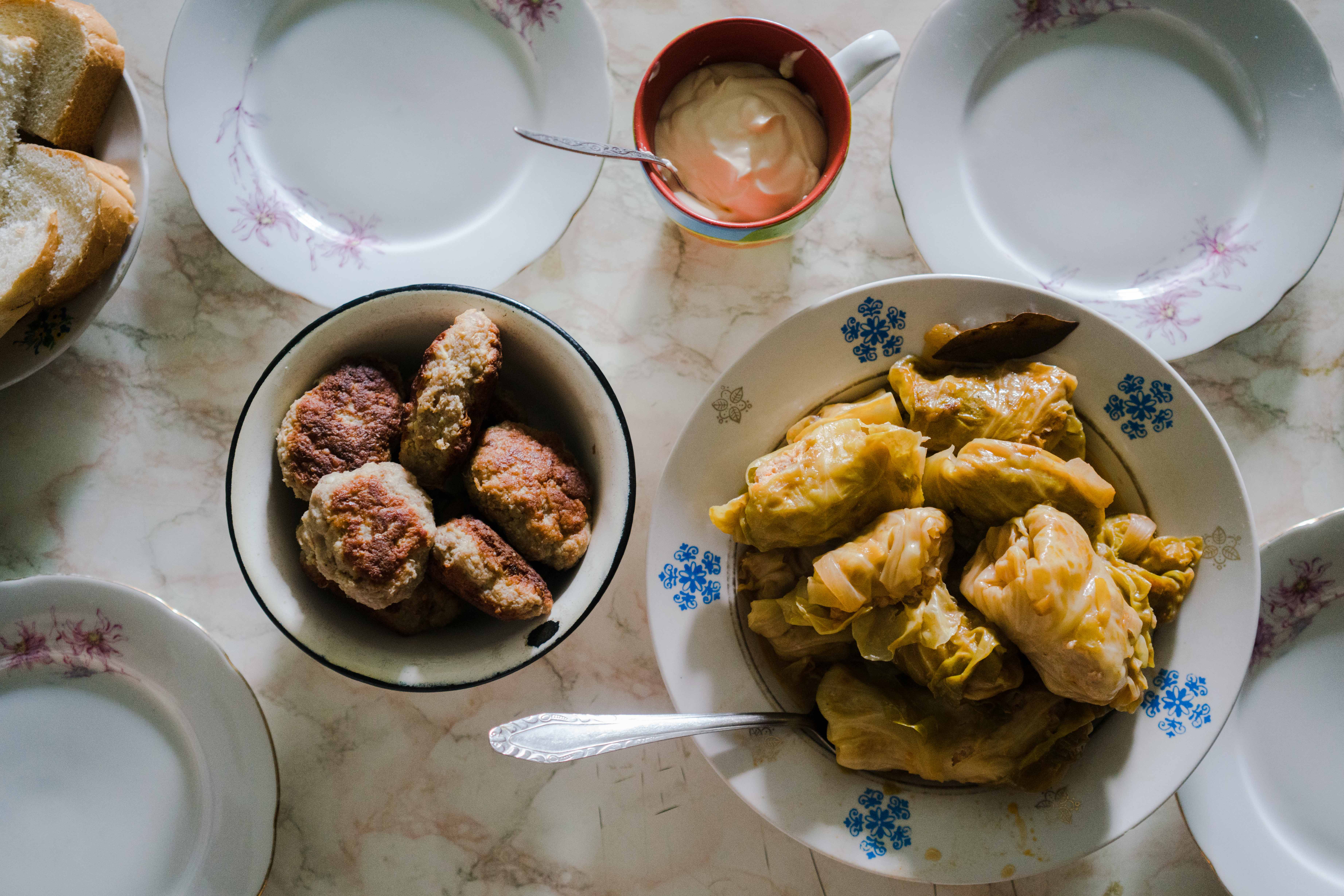 cabbage rolls at my grans house.