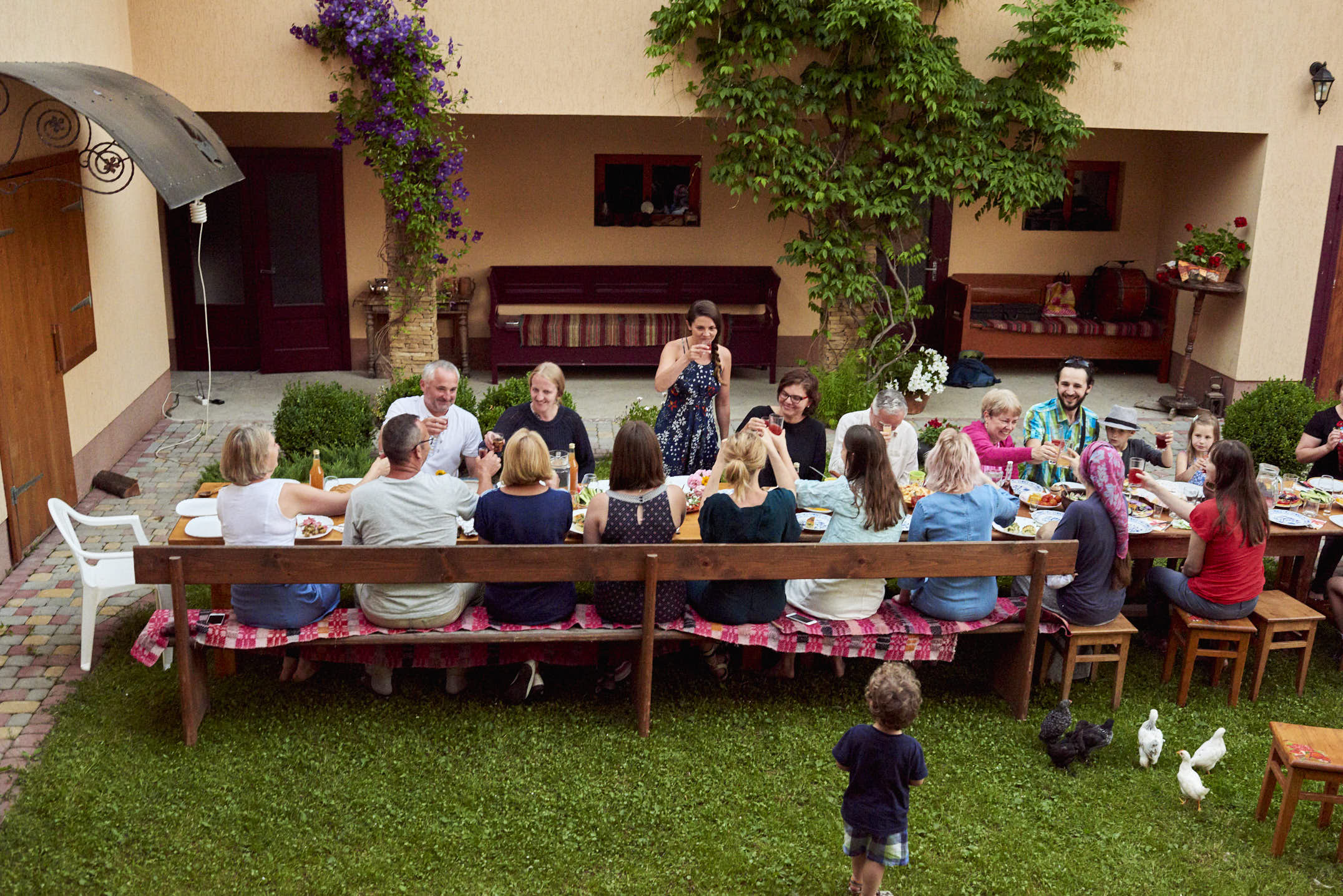 Last supper in a village