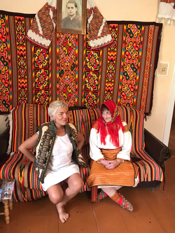 Clare and Sasha at Hannas house in Kosmach