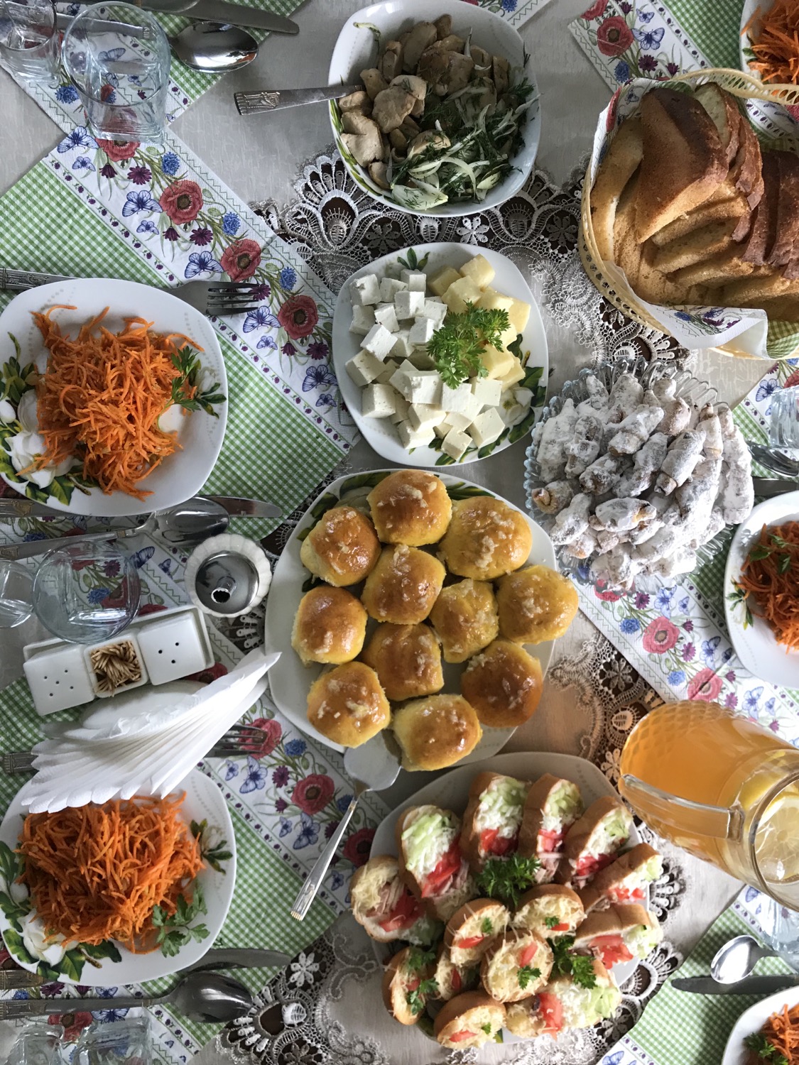 Lunch with local weaver