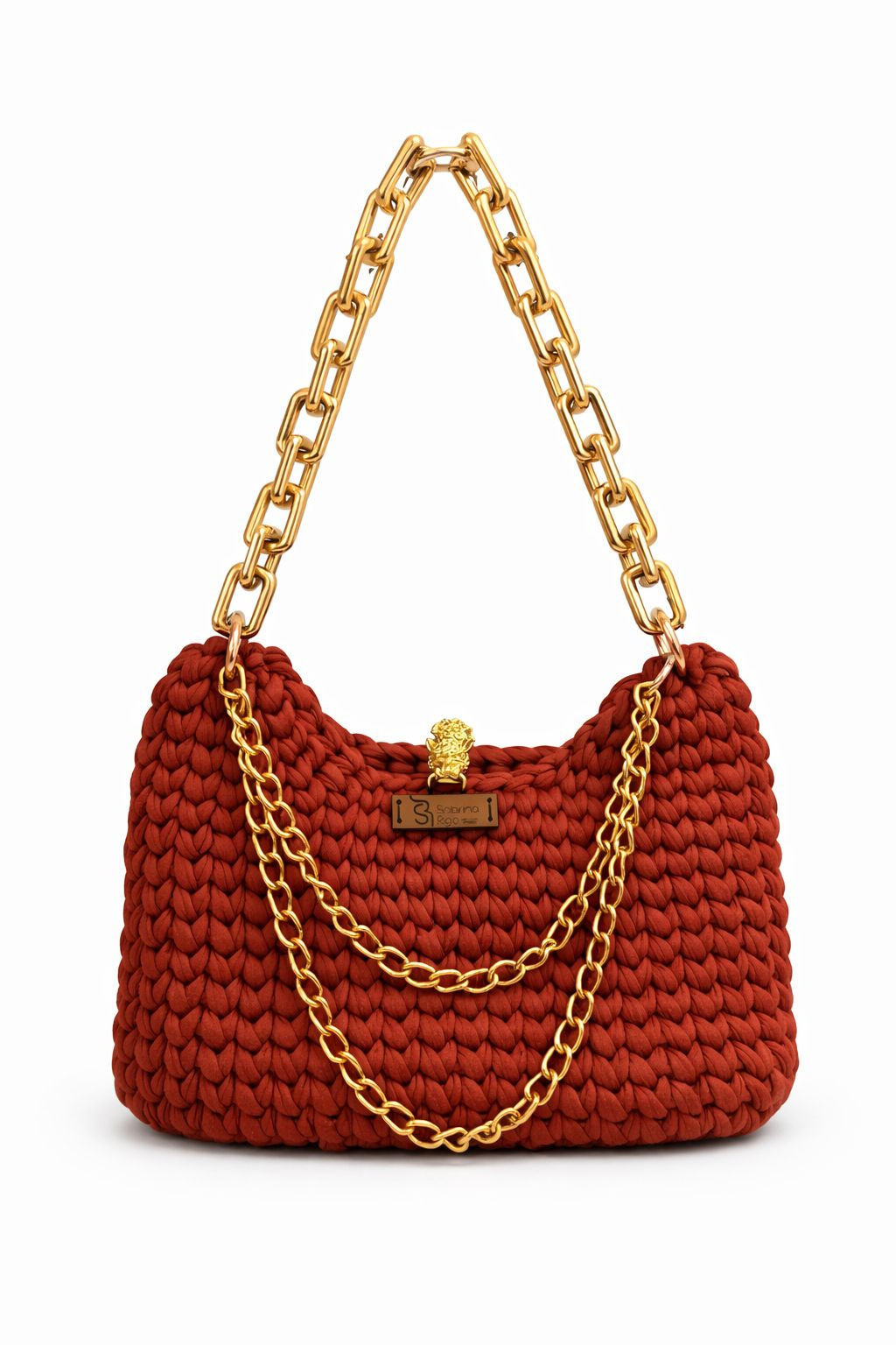 Bolsa de crochê Fiorella - terracota