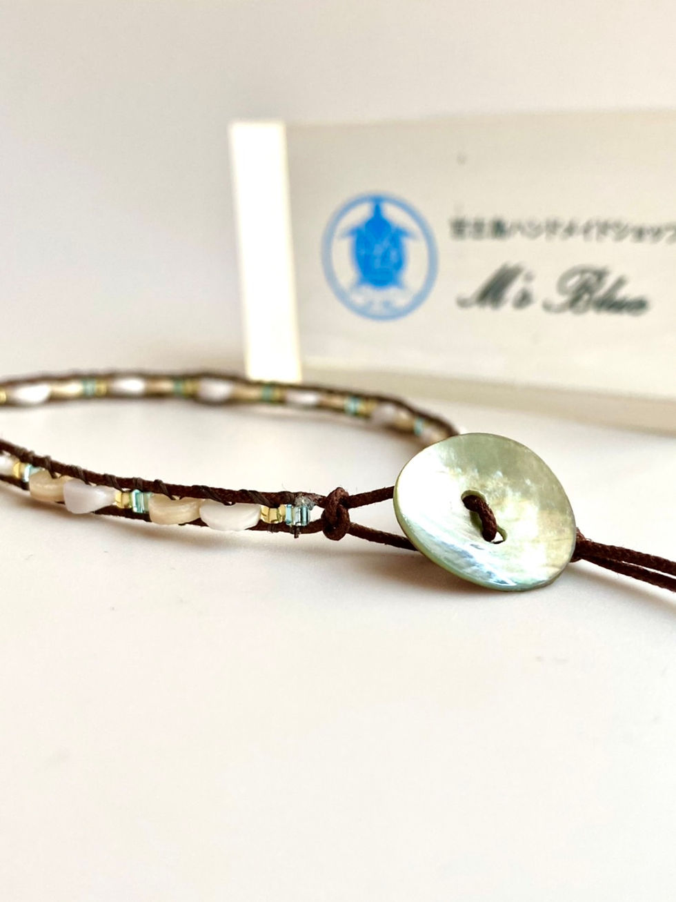 サムネイル： 《宮古シェルビーズ》海と砂浜のアンクレット