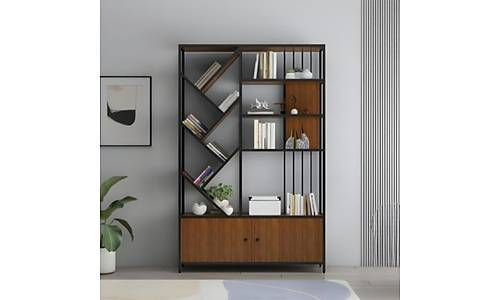 Ahşap modern kitaplık