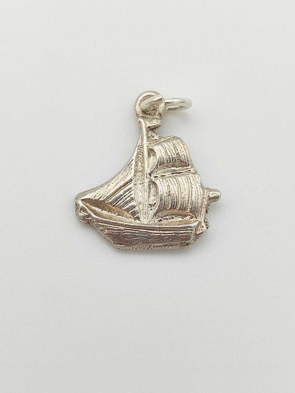 Vintage 925 Sterling Silver Boat Charm.