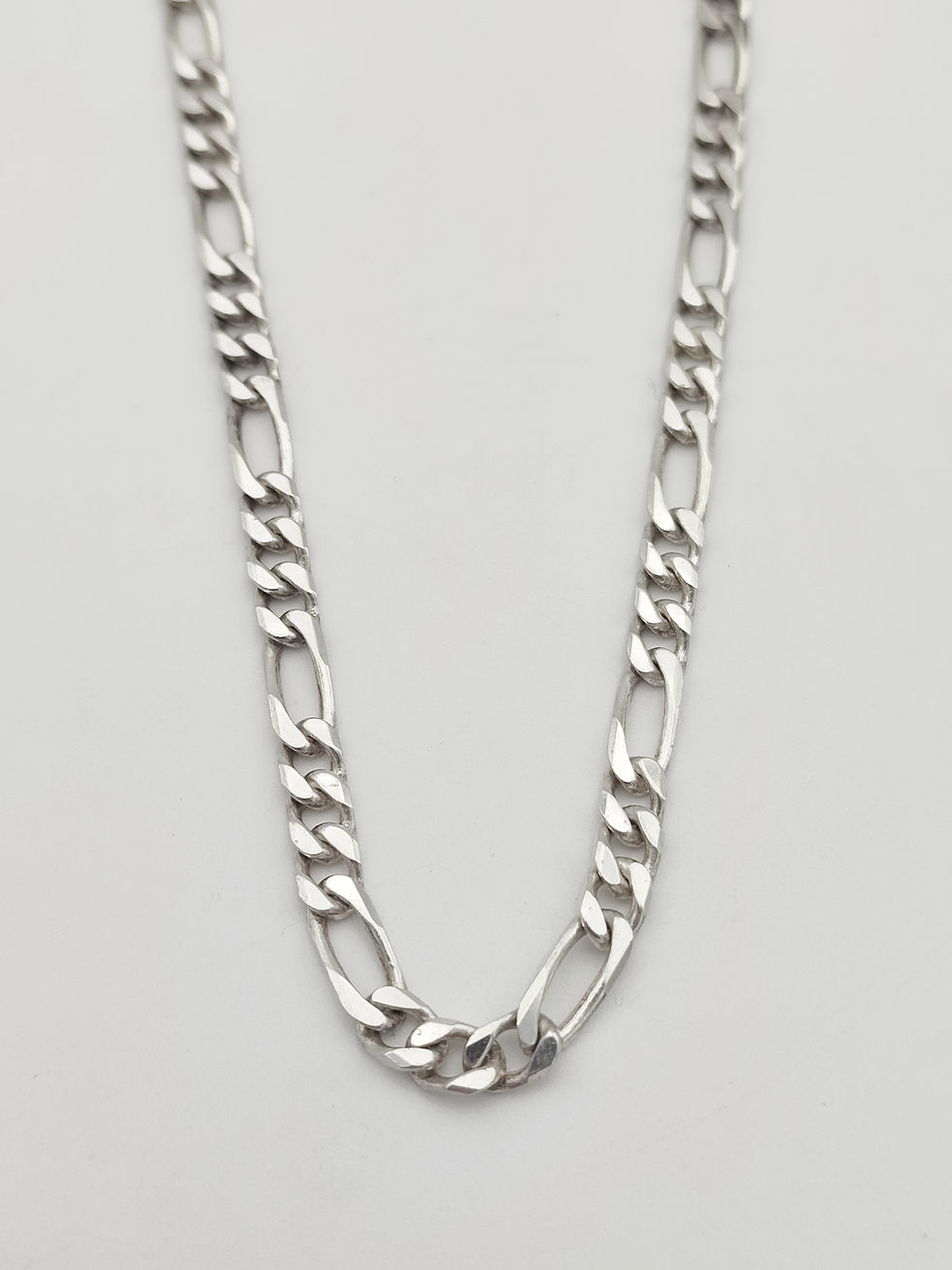 Vintage 925 Sterling Silver Figaro Link Necklace