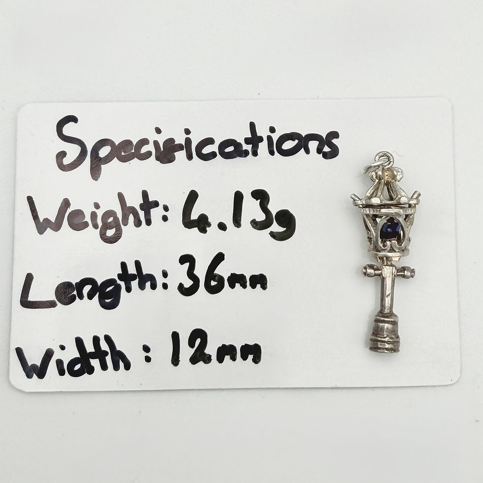 Thumbnail: Vintage 925 Sterling Silver Lamppost Charm 