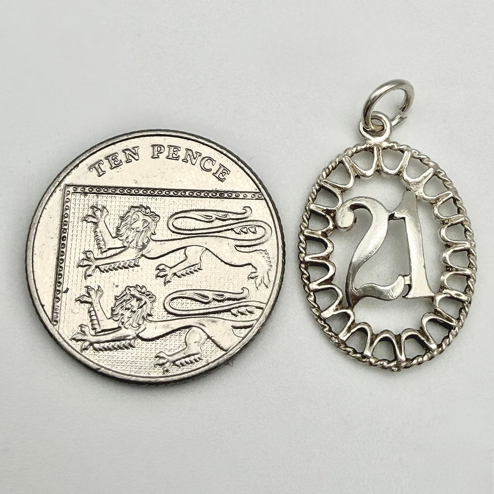 Thumbnail: Vintage 925 Sterling Silver 21 Charm