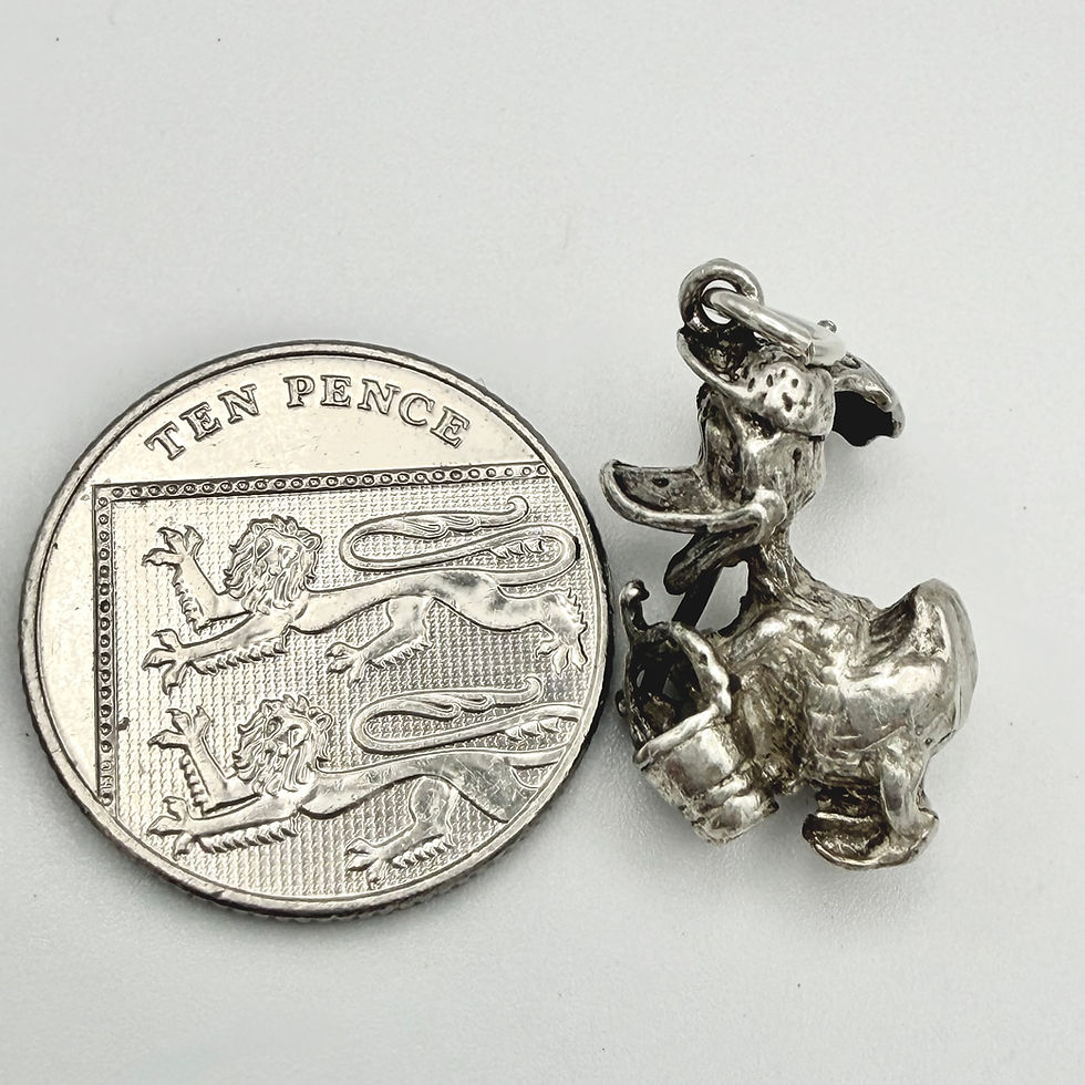 Thumbnail: Vintage 925 Sterling Silver Donald Duck Charm 