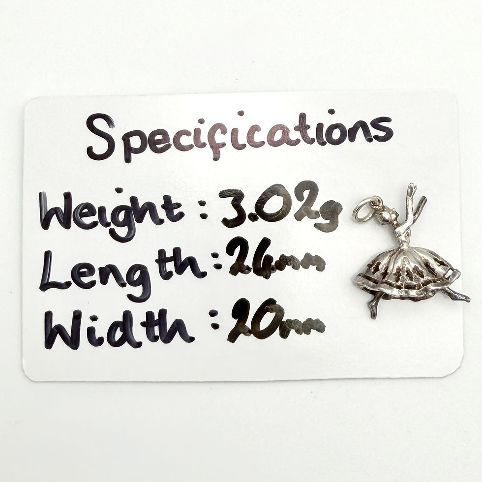 Thumbnail: Vintage 925 Sterling Silver Ballerina Charm 