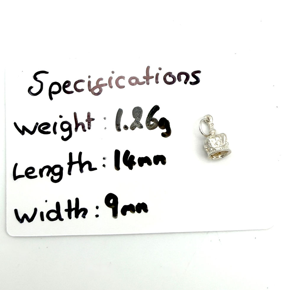 Thumbnail: Vintage 925 Sterling Silver Crown Charm