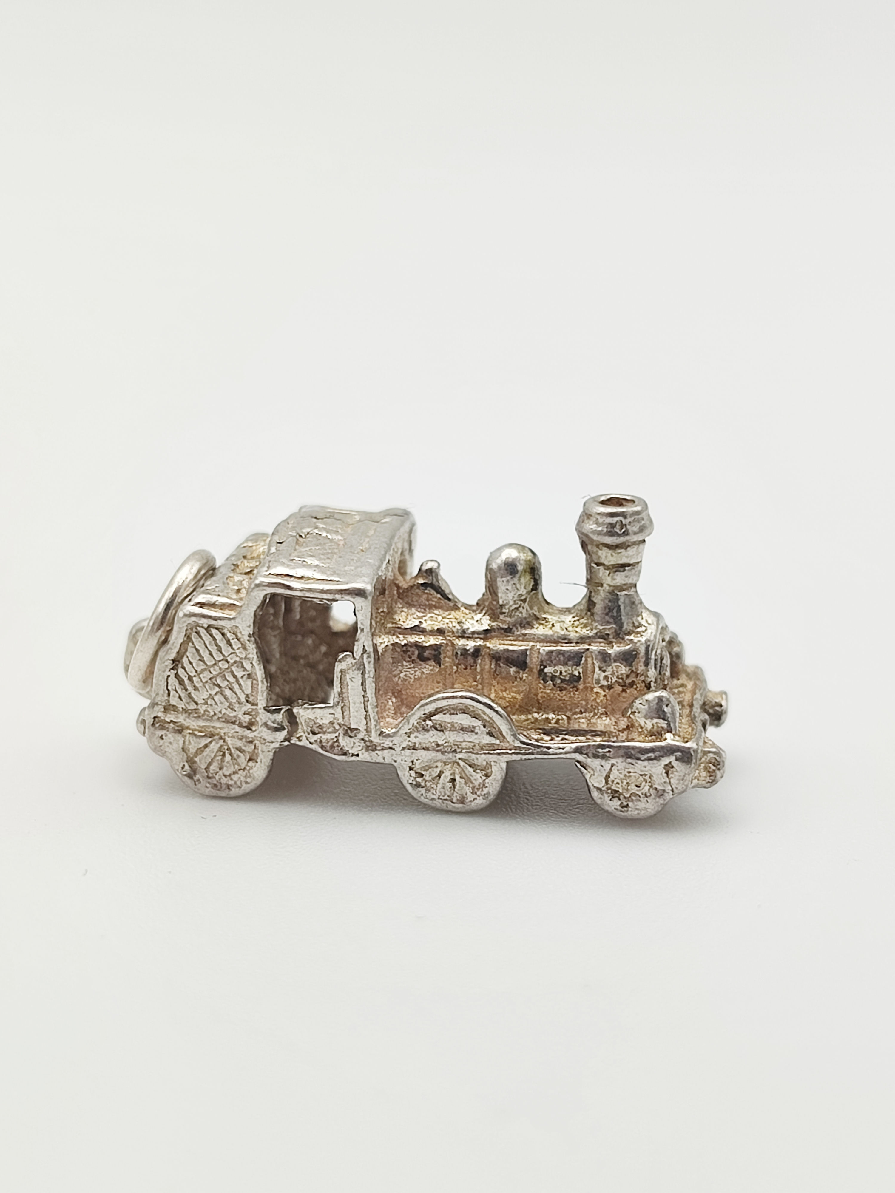 Vintage 925 Sterling Silver Train Charm