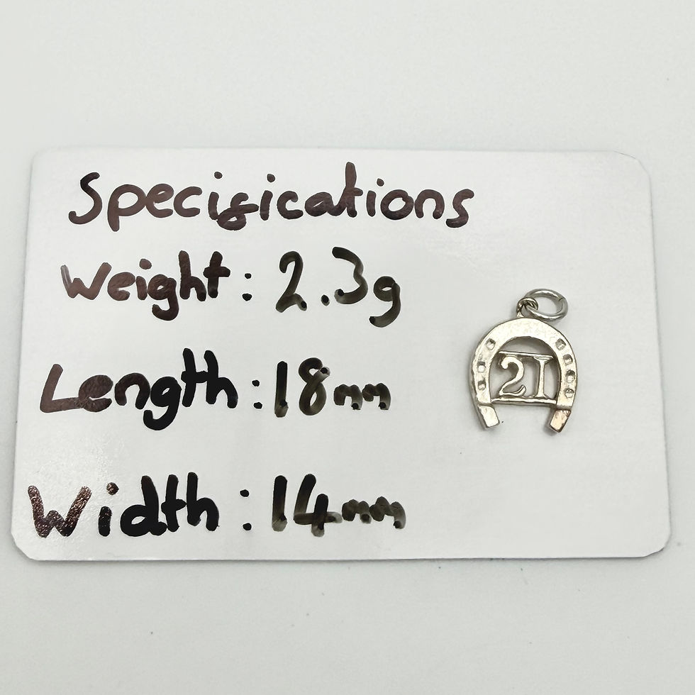 Thumbnail: Vintage 925 Sterling Silver 21 Horseshoe Charm 