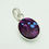 Thumbnail: Vintage 925 Sterling Silver Purple Turquoise Gemstone Glass Pendant