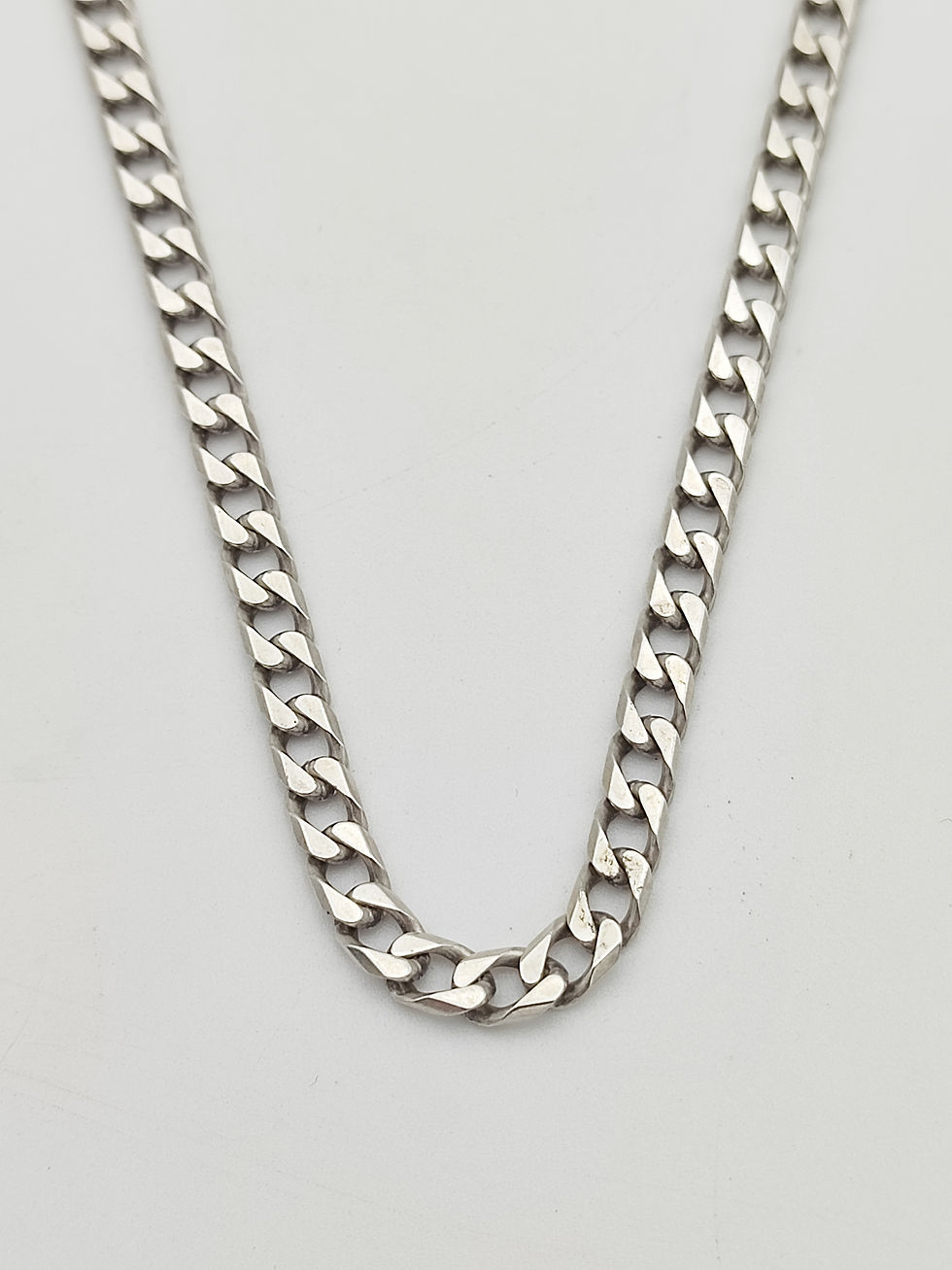 Vintage 925 Sterling Silver Curb Link Necklace