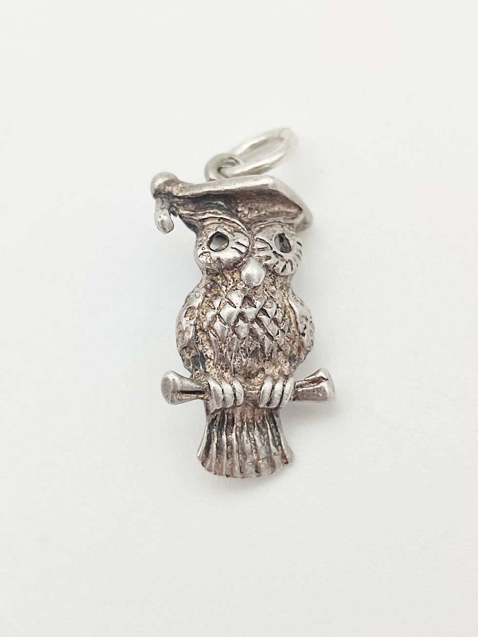 Vintage 925 Sterling Silver Owl Charm