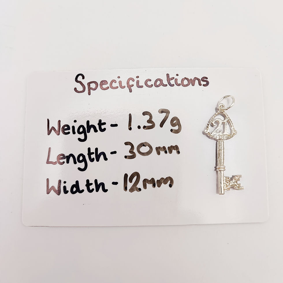 Thumbnail: Vintage 925 Sterling Silver 21 Key Charm 