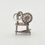 Thumbnail: Vintage 925 Sterling Silver Spinning Wheel Charm 