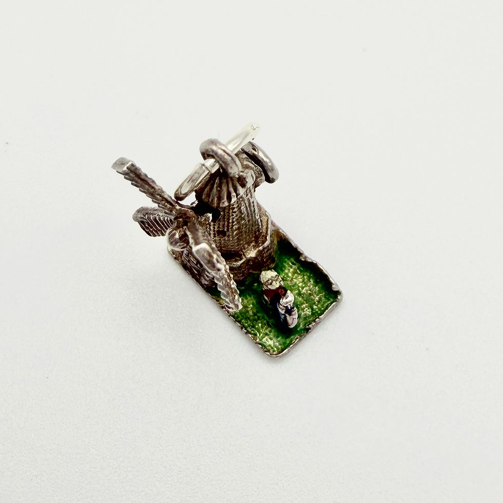 Thumbnail: Vintage 925 Sterling Silver Windmill Charm