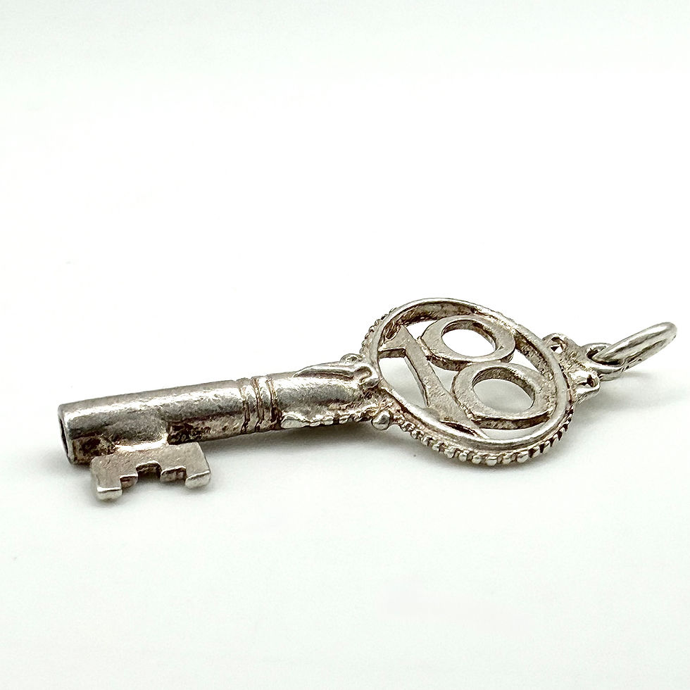 Thumbnail: Vintage 925 Sterling Silver 18 Key Charm