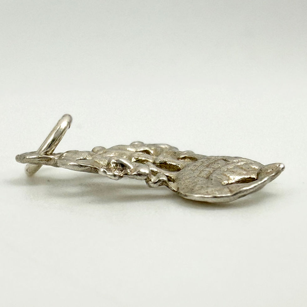 Thumbnail: Vintage 925 Sterling Silver Bagpipes Charm