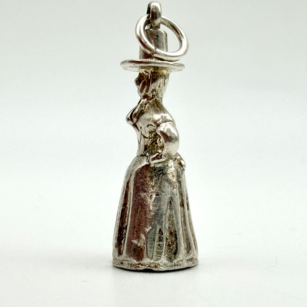 Thumbnail: Vintage 925 Sterling Silver Welsh Lady Charm