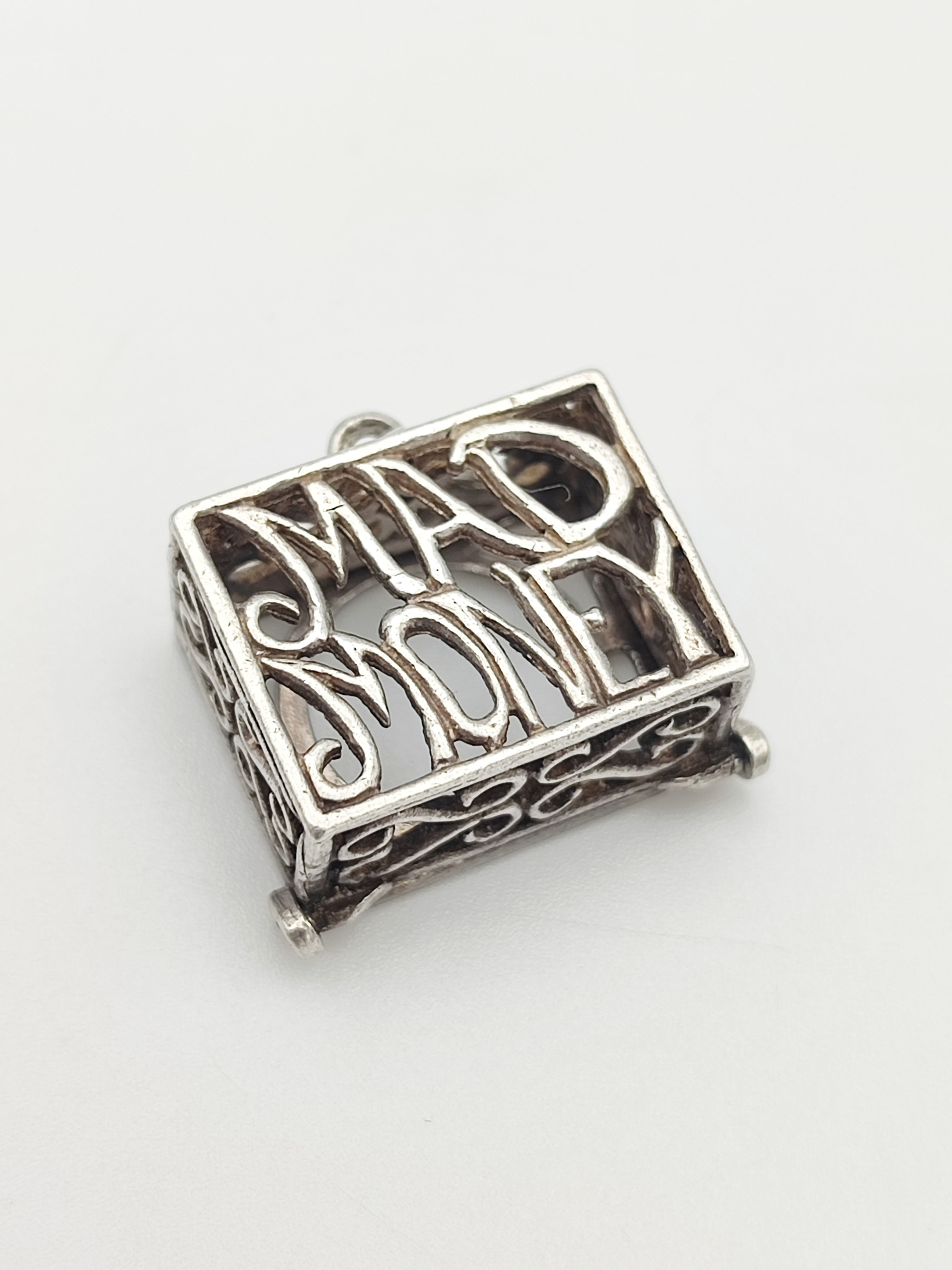 Vintage 925 Sterling Silver Mad Money Charm