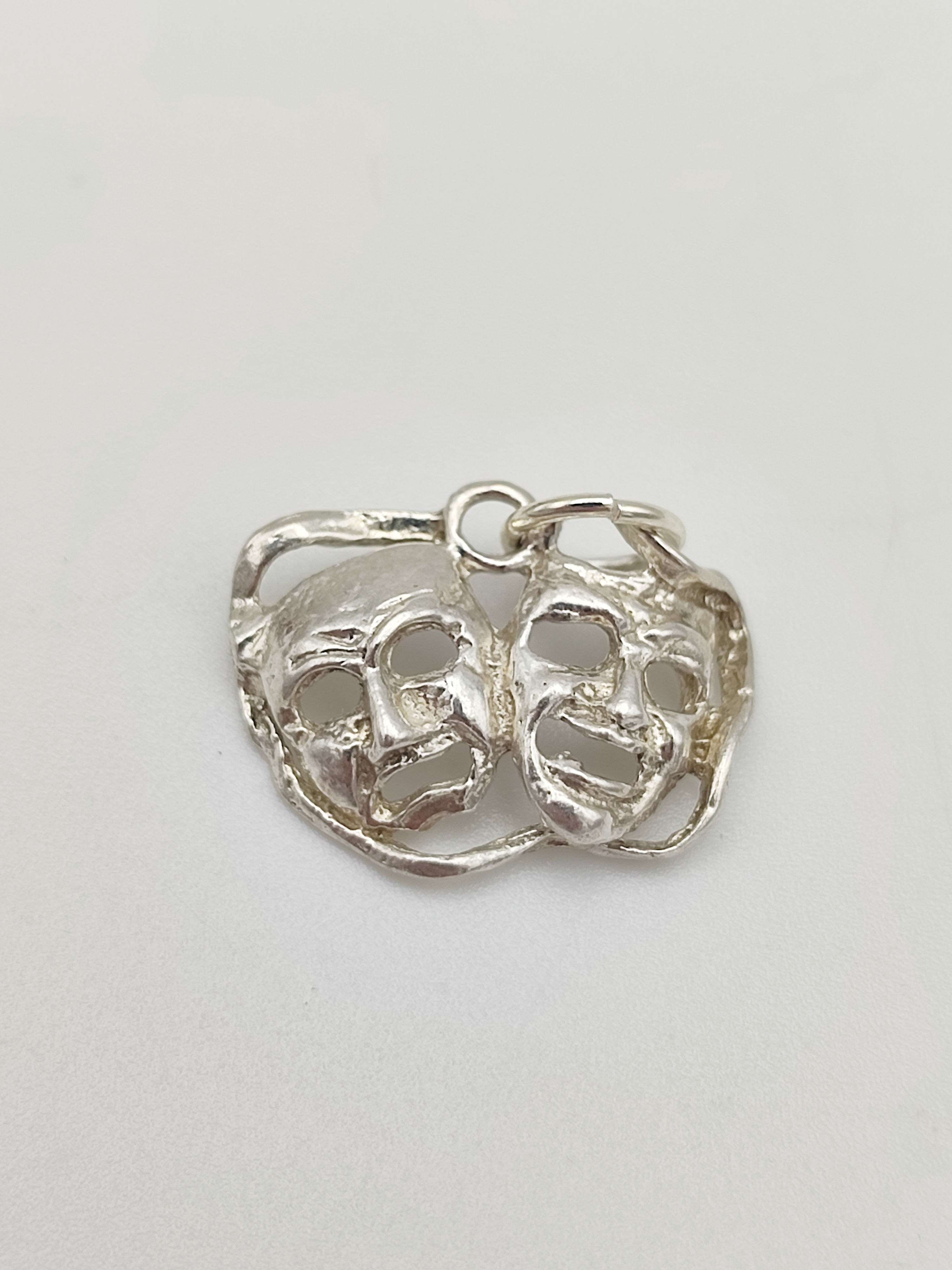 Vintage 925 Sterling Silver Tragedy Mask Charm