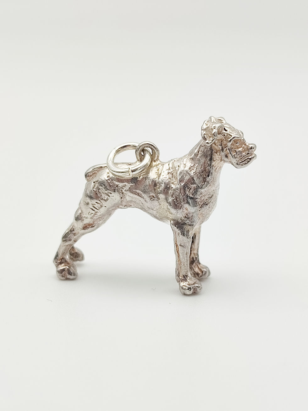 Vintage 925 Sterling Silver Boxer Dog Charm