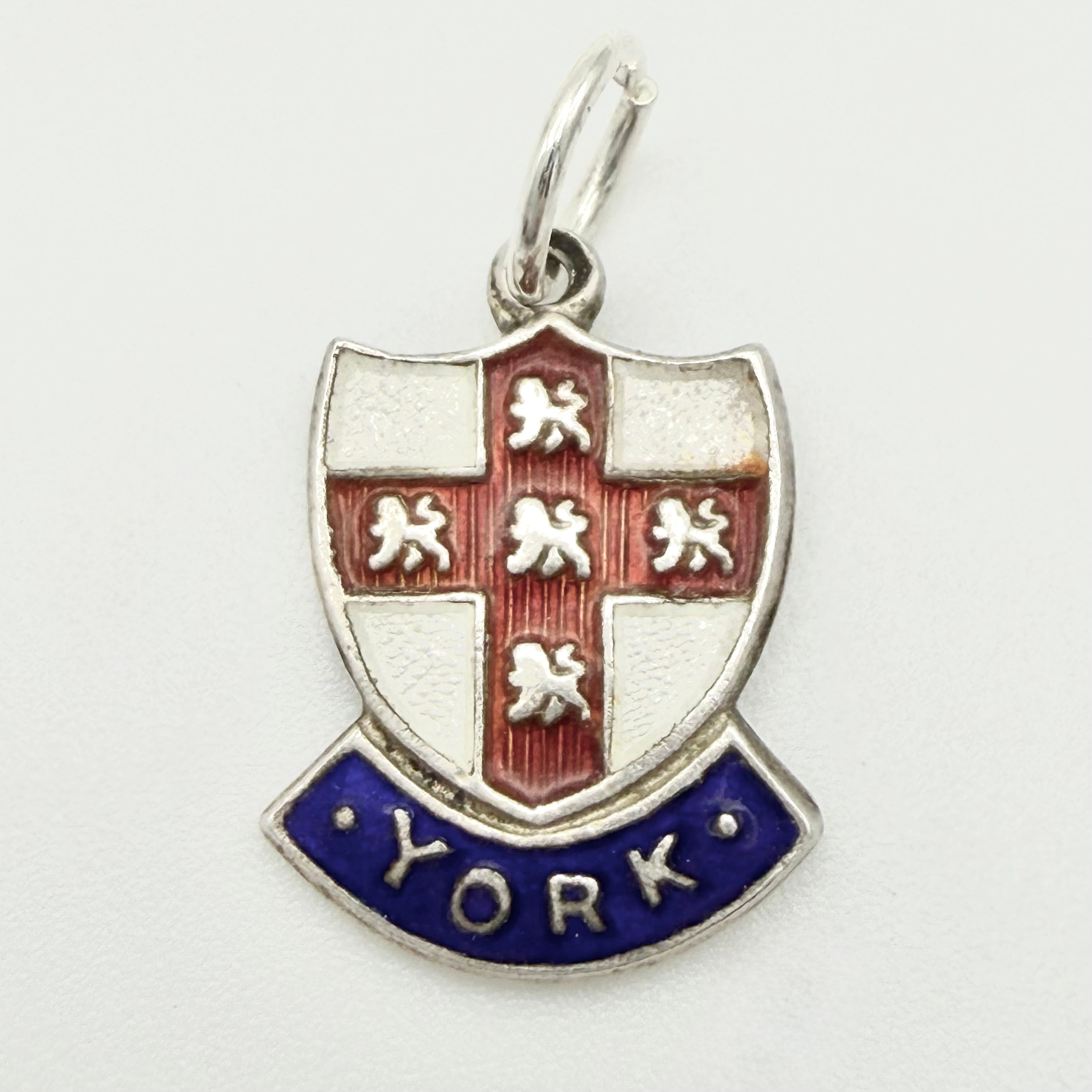 Vintage 925 Sterling Silver York Travel Charm