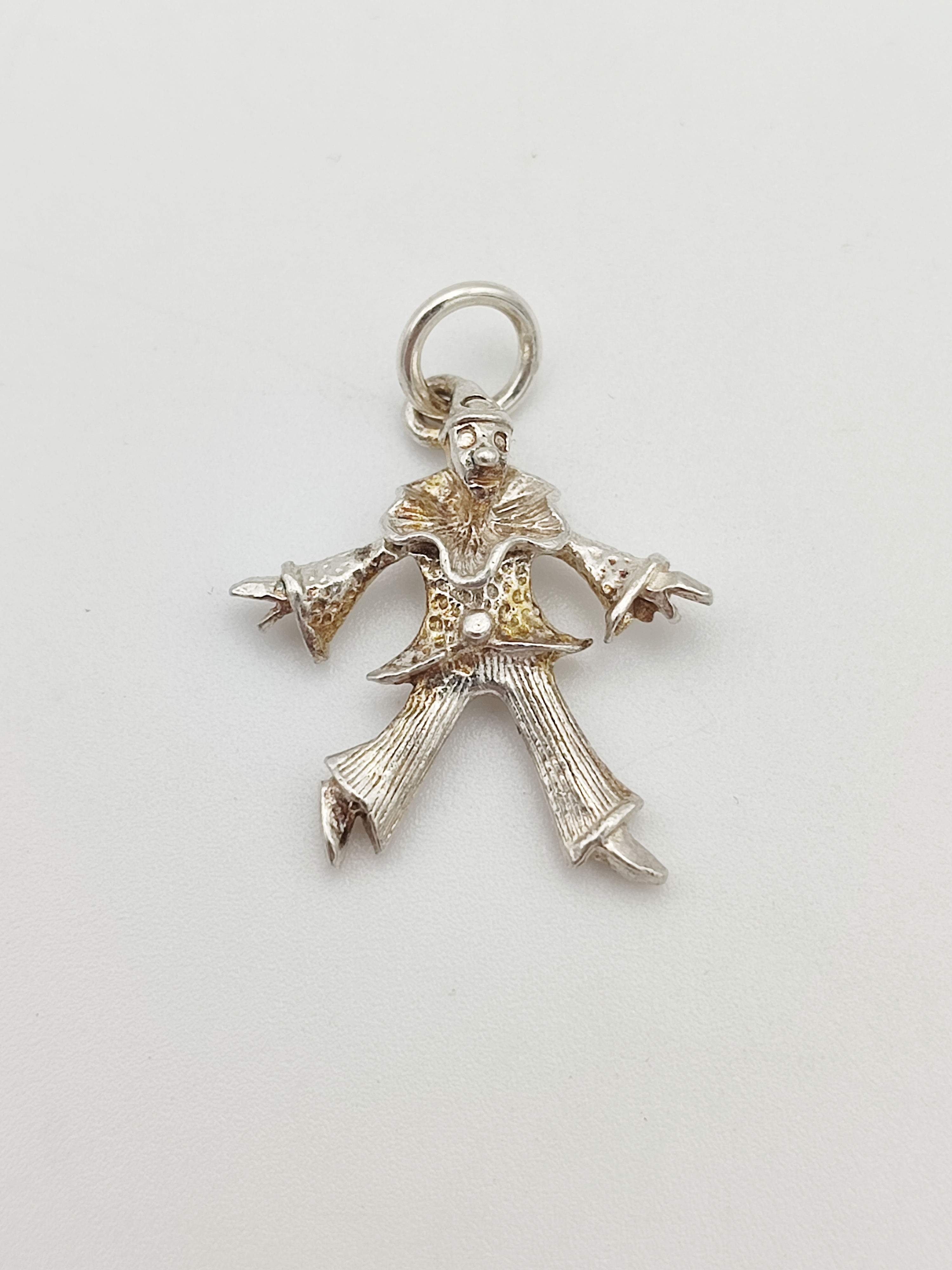 Vintage 925 Sterling Silver Clown Charm 