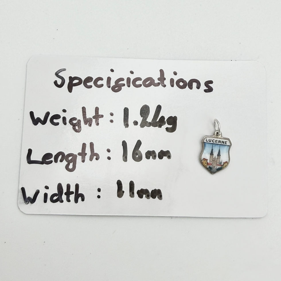 Thumbnail: Vintage 800 Silver Lucerne Travel Charm 