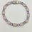 Thumbnail: Vintage 925 Sterling Silver Amethyst & Quartz Tennis Bracelet 
