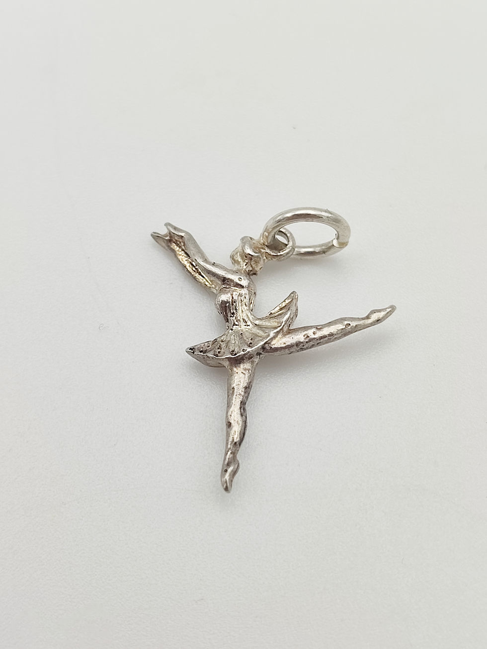Vintage 925 Sterling Silver Ballerina Charm Pendant