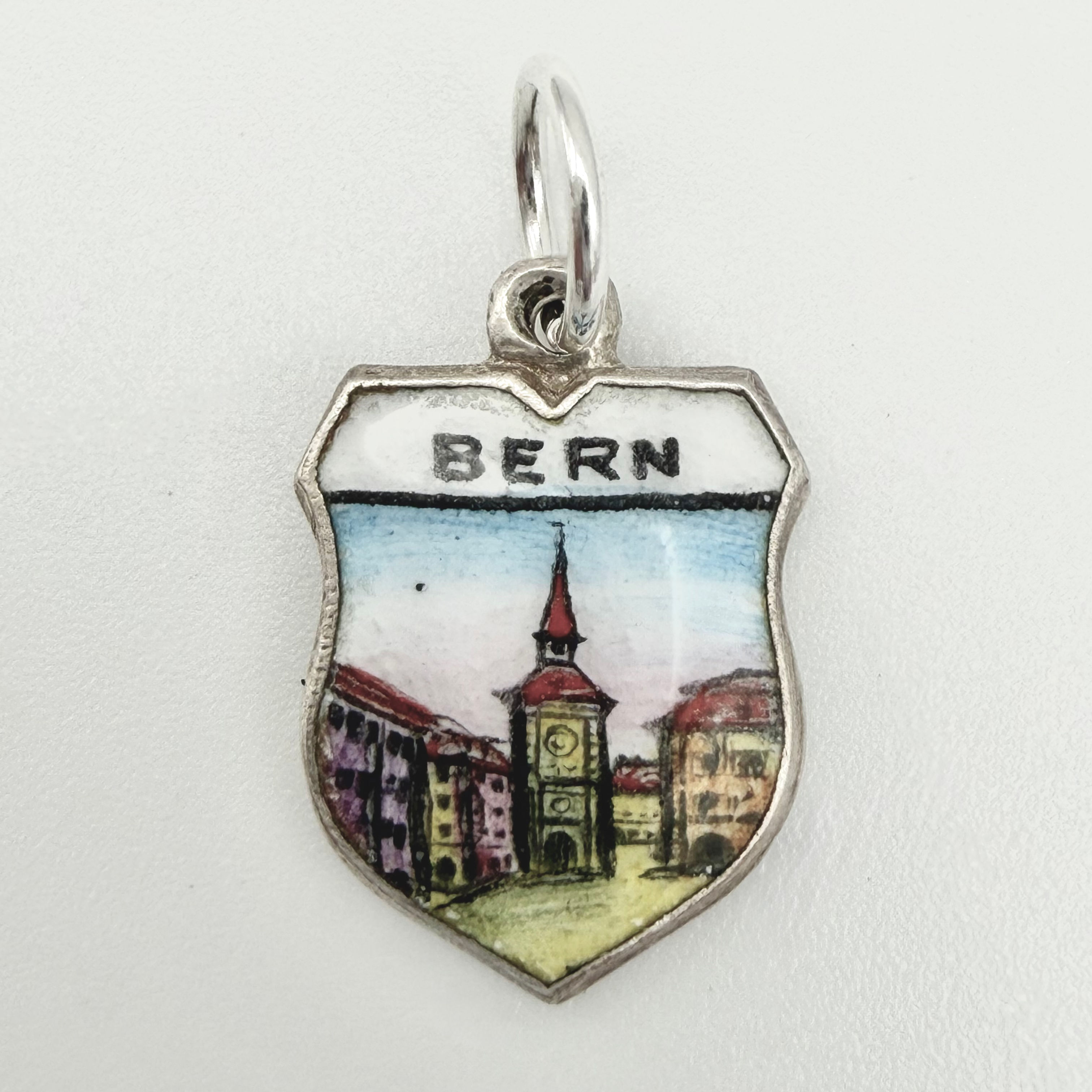 Vintage 800 Silver Bern Travel Charm