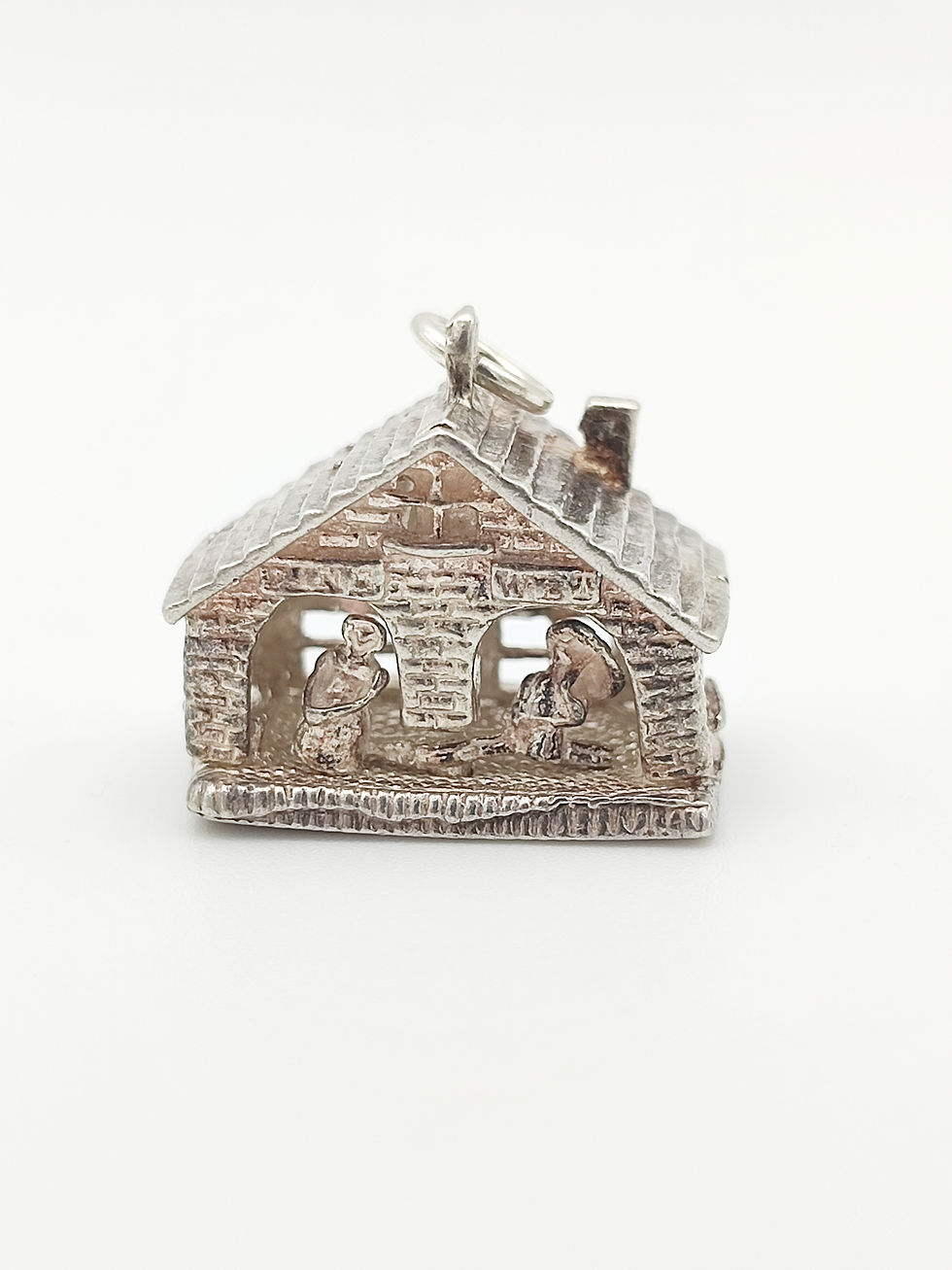 Vintage 925 Sterling Silver Dutch Weather House Charm