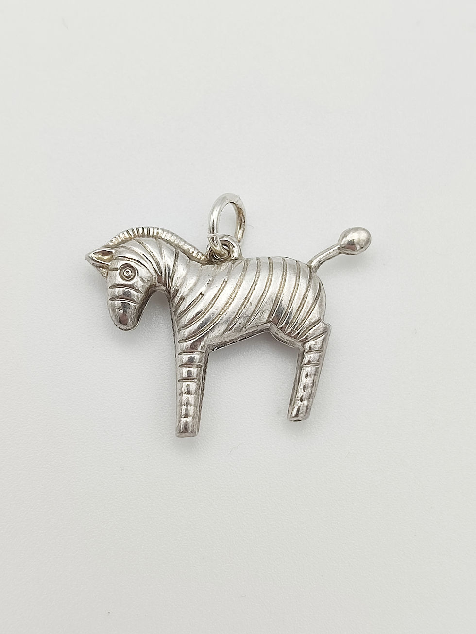 Vintage 925 Sterling Silver Zebra Charm